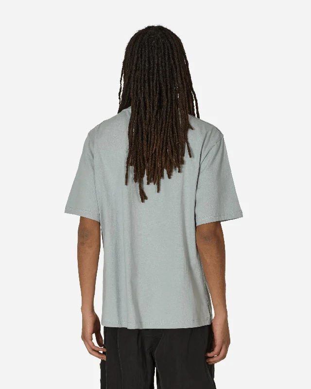 Contrast Mesh Panel T-Shirt Misty Blue