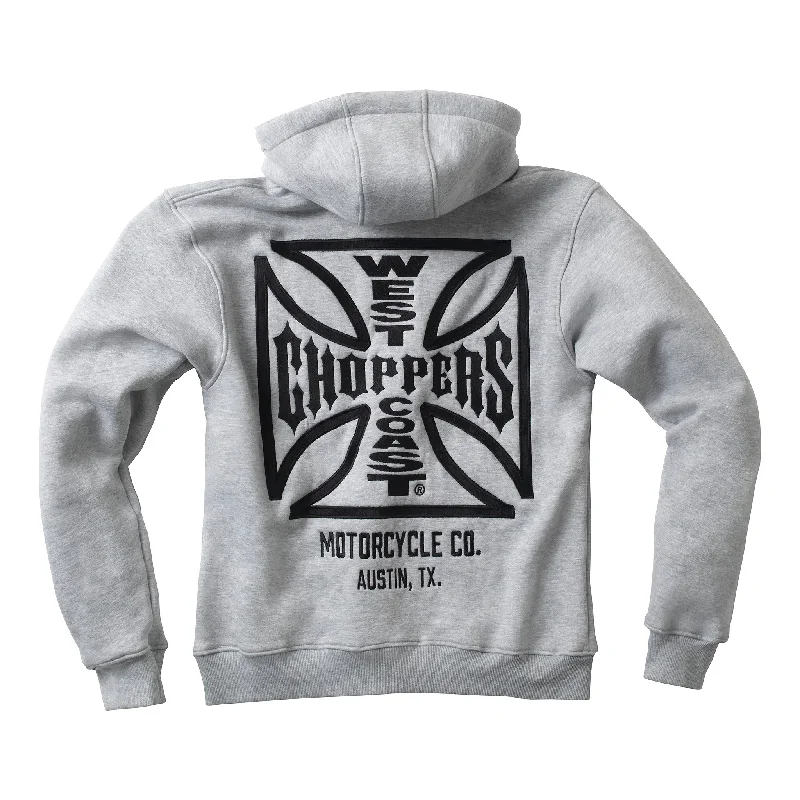 WCC OG ATX ZIP HOODY GREY MELANGE