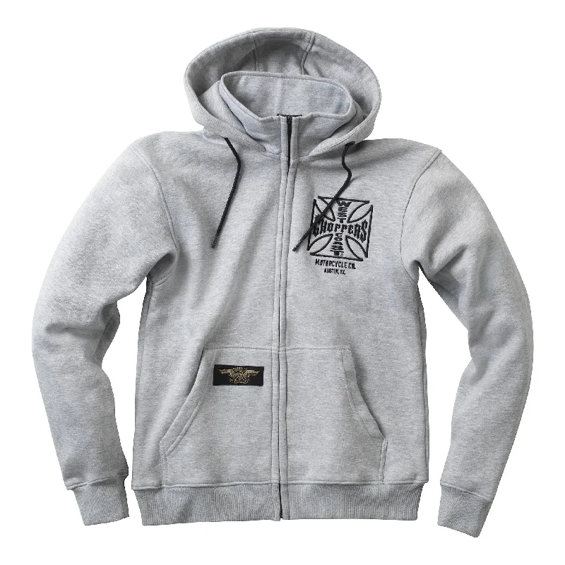 WCC OG ATX ZIP HOODY GREY MELANGE