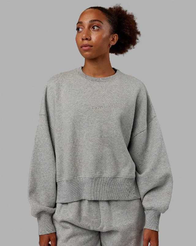 MVP Oversized Sweater - Light Grey Marl