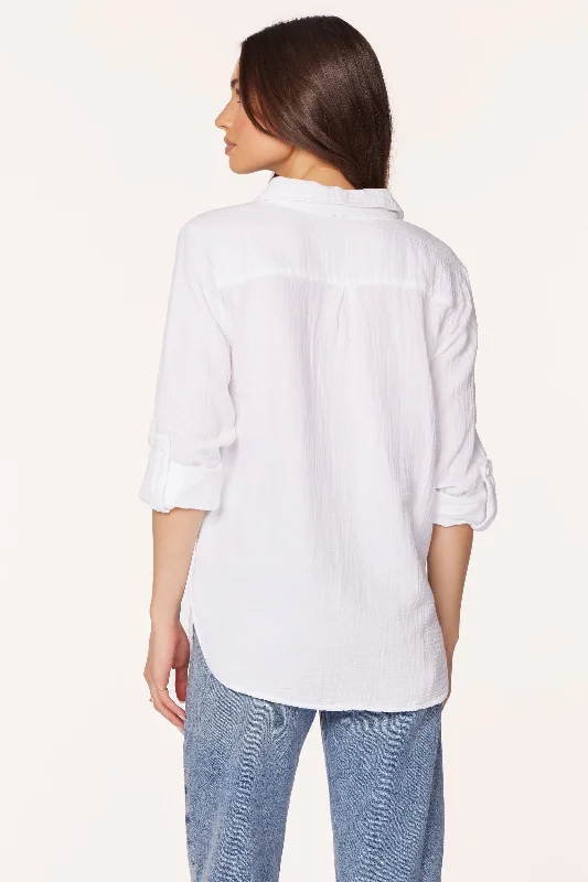 ROLL SLEEVE BUTTON FRONT SHIRT