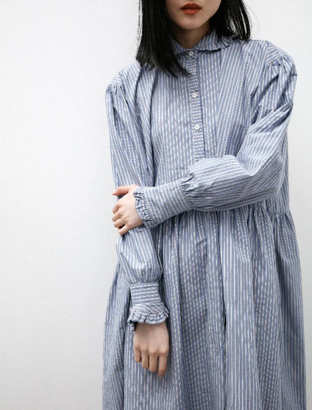 Japanese Striped Shirting Lydbrook Dress Blue/White