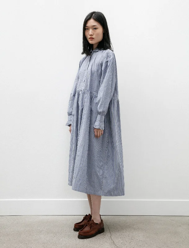 Japanese Striped Shirting Lydbrook Dress Blue/White