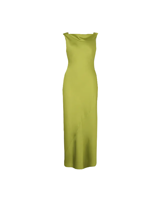 FIREBIRD COWL GOWN PEA GREEN