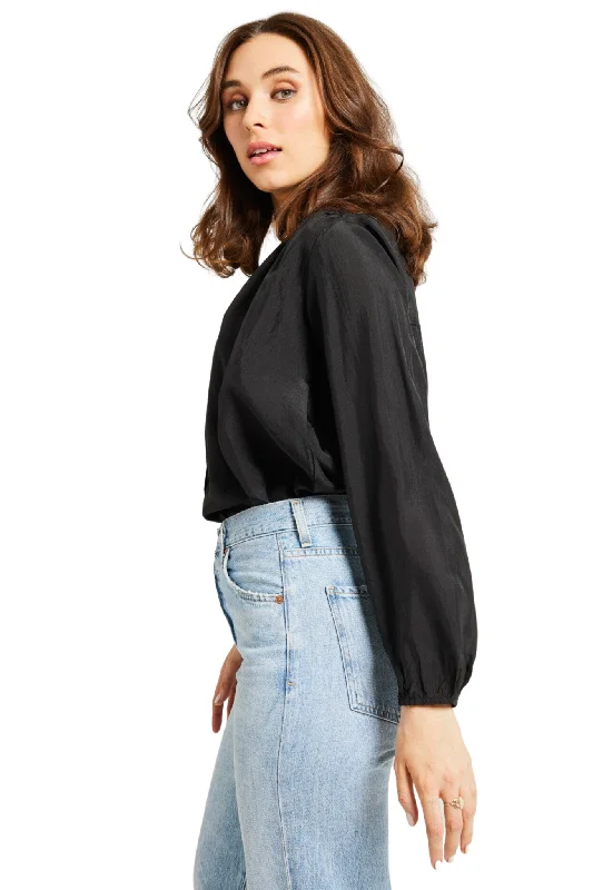 Francesca Top in Black Silk