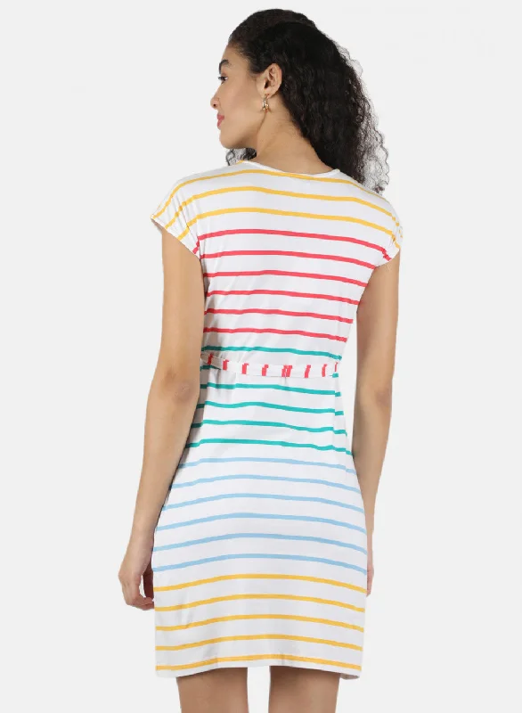 Women Multicolor Stripe Tunic