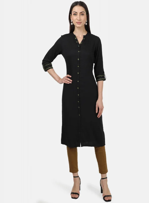 Womens Black Plain Tunics