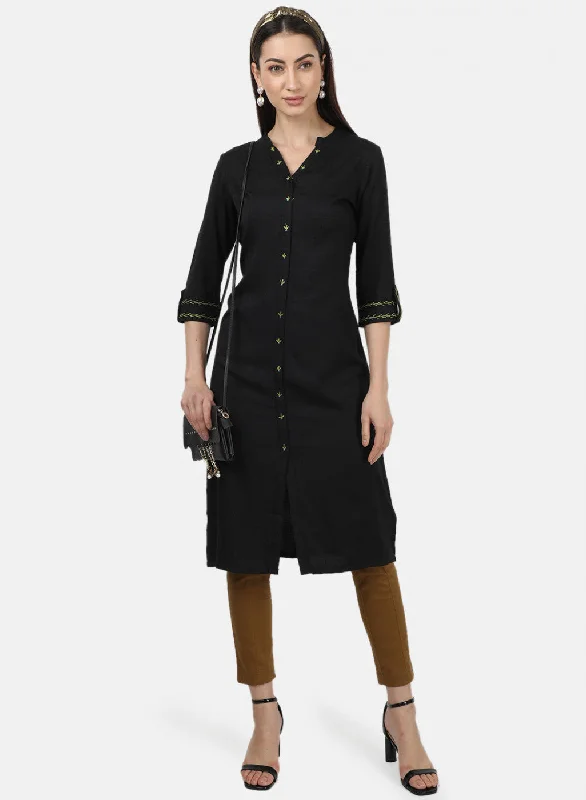 Womens Black Plain Tunics