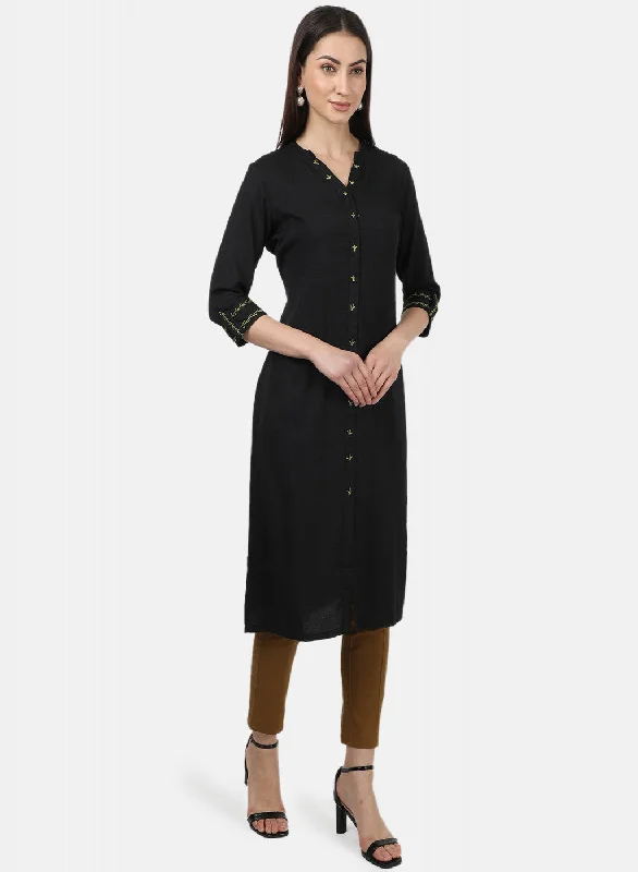 Womens Black Plain Tunics