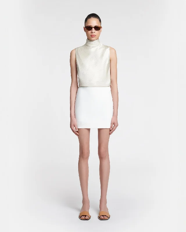 Briel - Tailored Mini Skirt - Off White