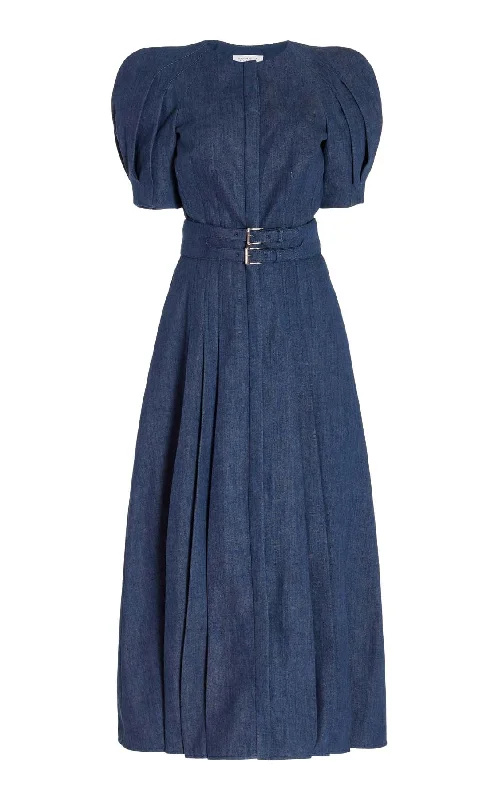 Patricia Dress in Organic Raw Denim