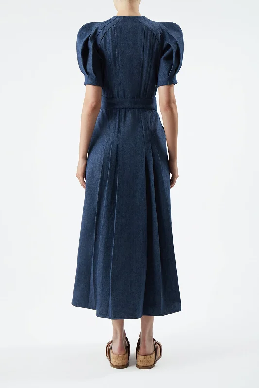 Patricia Dress in Organic Raw Denim