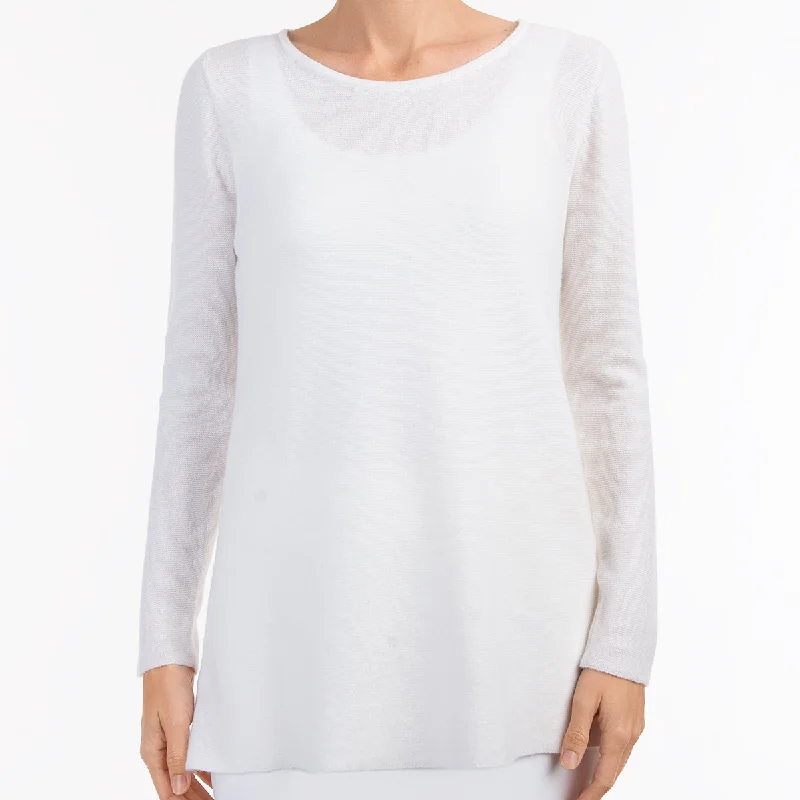 Round Neck Pullover in Winter White