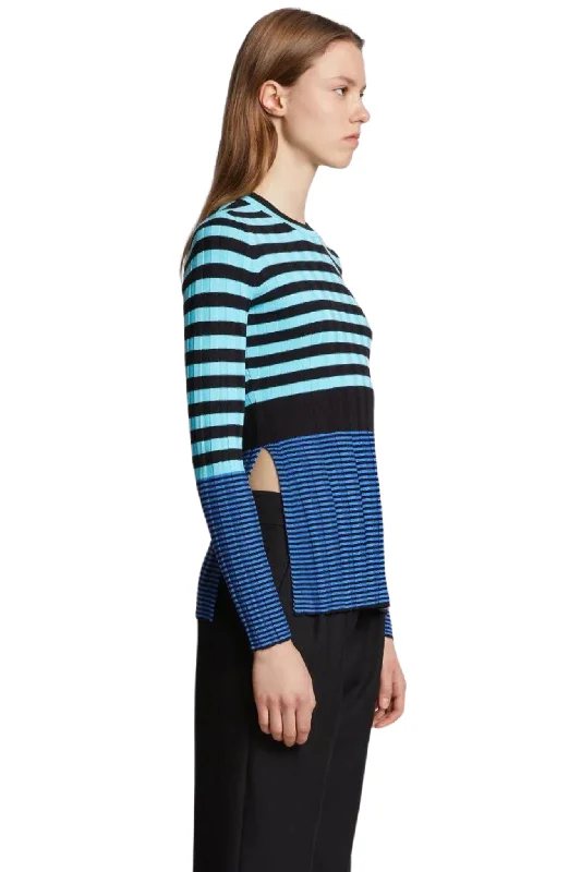 Slinky Stripe Long Sleeve Top