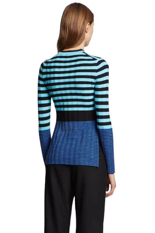 Slinky Stripe Long Sleeve Top