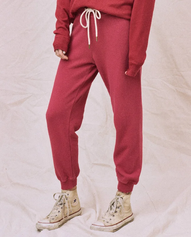 The Cropped Sweatpant. Solid -- Sweet Plum