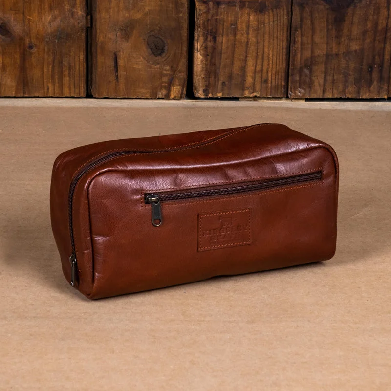 Angled Toiletry Bag Tan