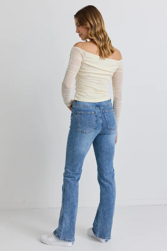 Hotline True Blue High Rise Flare Jean