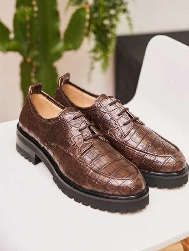 Camden Vegan Recycled Grain Lace Ups | Croco Choco