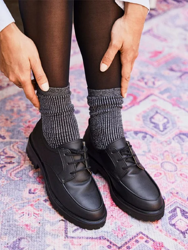 Camden Recycled Grain Vegan Lace Ups | Black