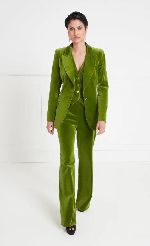 Clove Velvet Jacket - Chartreuse