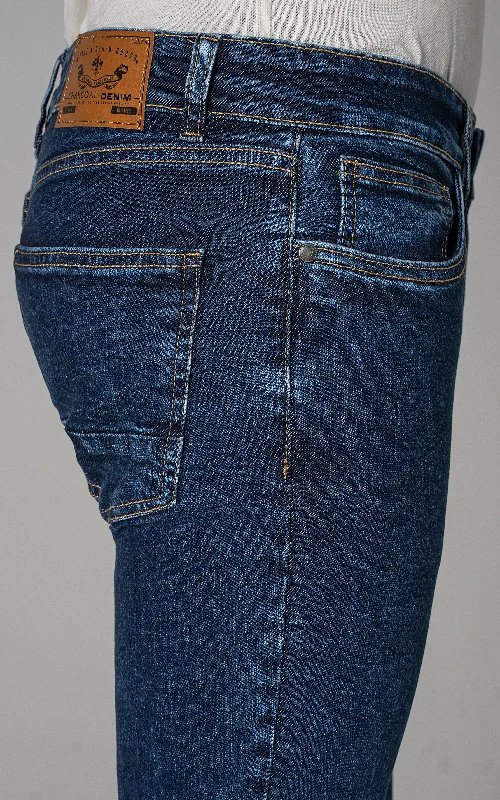 SLIM LEG JEANS DARK BLUE