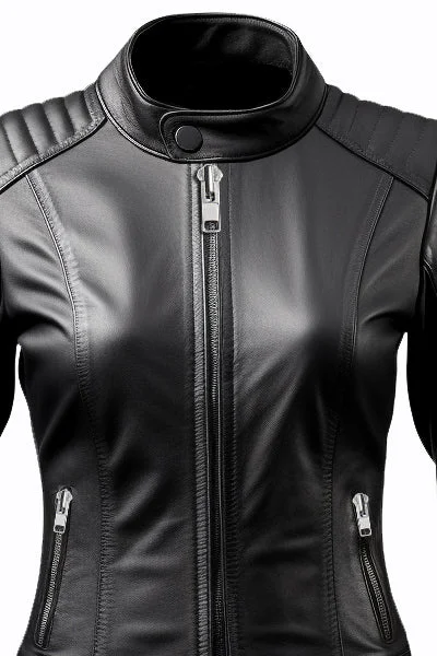 Women Ava Stylish Black Leather Jacket