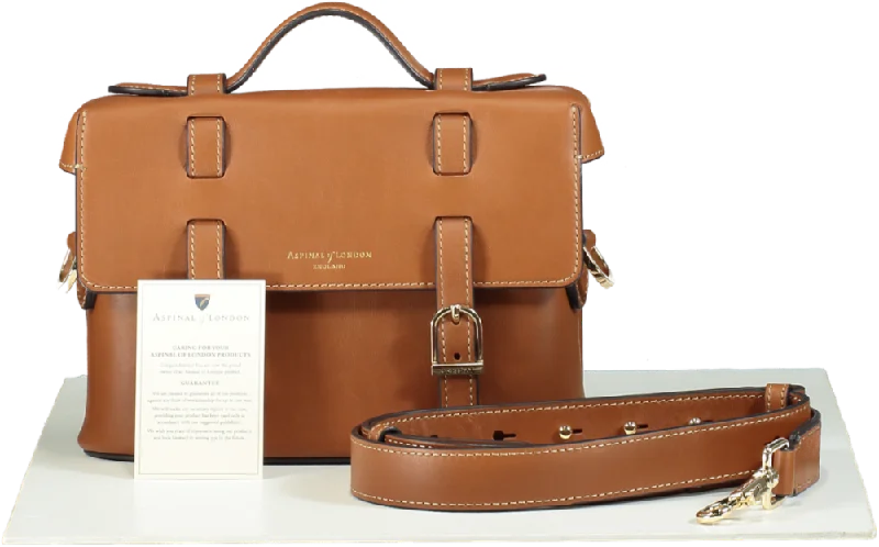 Aspinal of London Brown Leather Satchel